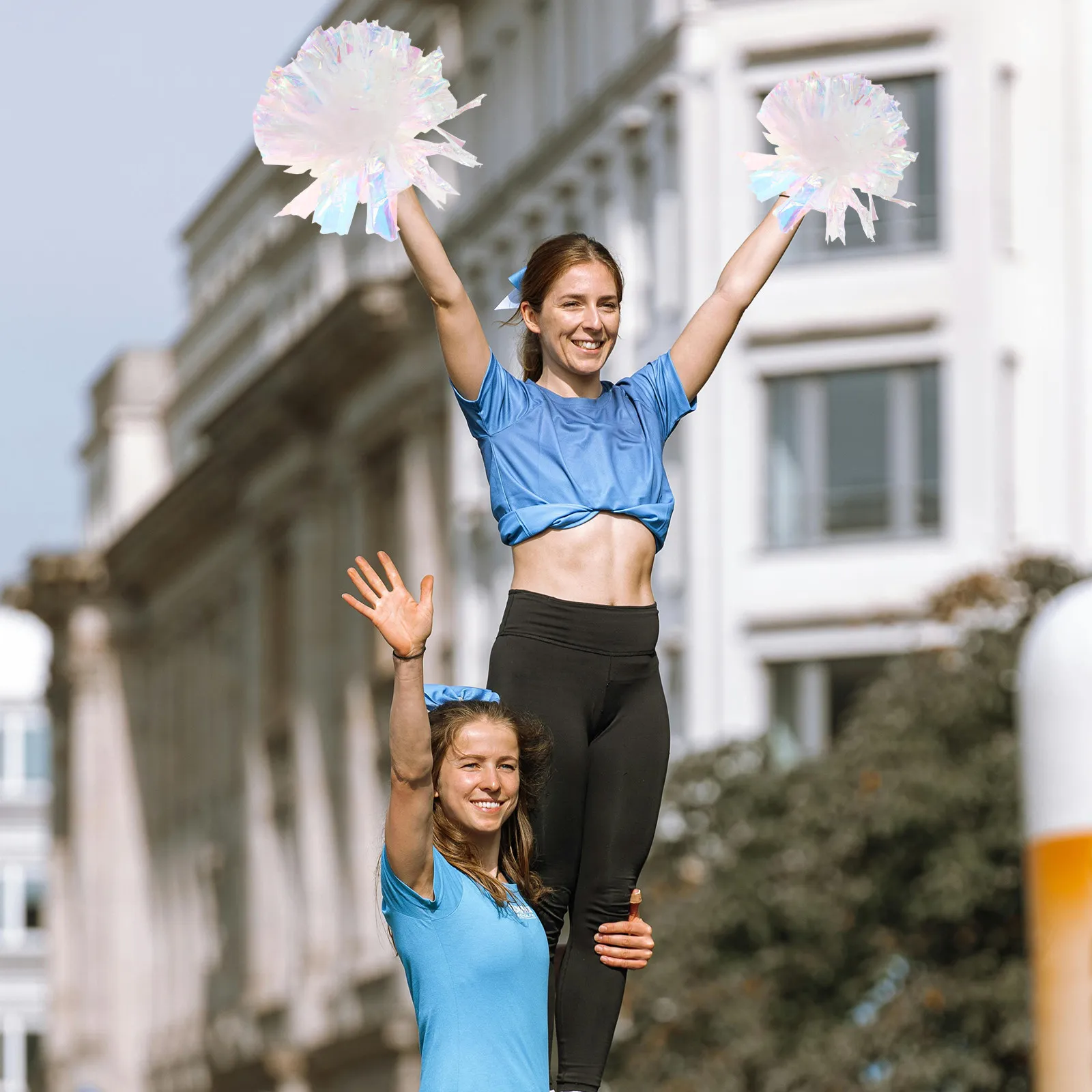 2Pcs High Shine Cheerleading Pom Poms with Finger Hole Ring Handle - Portable Team Spirit Poms for Competition Parade Graduation
2Pcs High Shine Cheerleading Pom Poms with Finger Hole Ring Handle - Portable Team Spirit Poms for Competition Parade Graduation