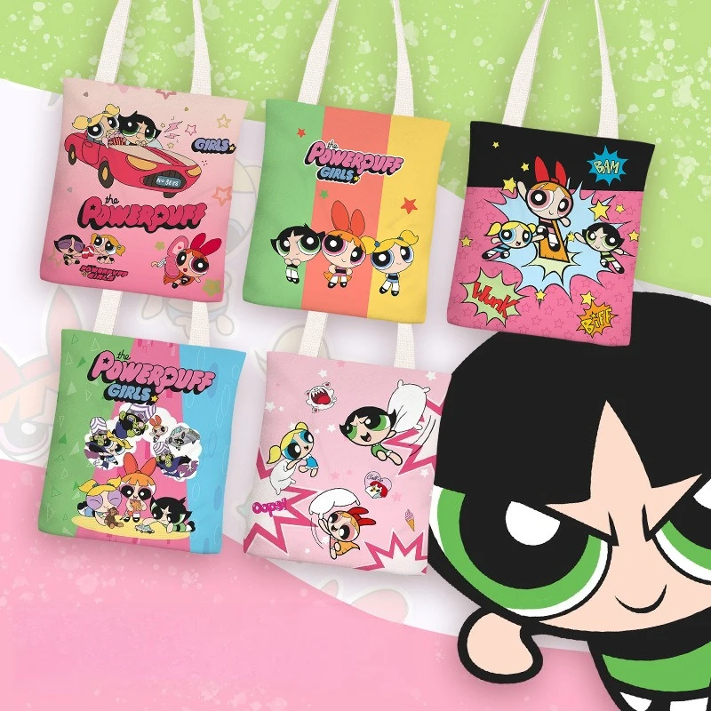New Anime The Powerpuff and Girls Series Large Capacity Canvas Bag Cute Cartoon Character Creativity Printing Shoulder Bag
New Anime The Powerpuff and Girls Series Large Capacity Canvas Bag Cute Cartoon Character Creativity Printing Shoulder Bag