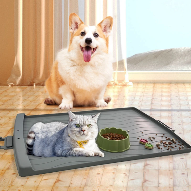 Large Silicone Dog Feeder Mat: Waterproof, catches spills. Easy clean, fits all feeding areas. Ideal for all dog sizes.
Large Silicone Dog Feeder Mat: Waterproof, catches spills. Easy clean, fits all feeding areas. Ideal for all dog sizes.