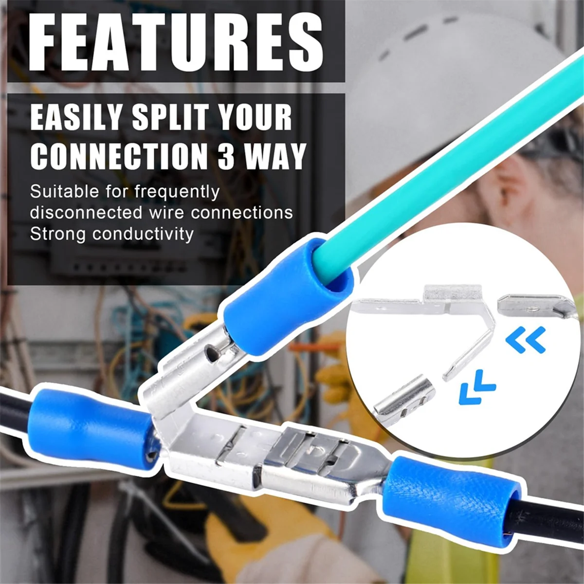 ABLK 25 Pcs Double Piggyback Spade Connectors,Female Male Quick Disconnect Piggyback Spade Crimp Terminals Assortment Kit 
ABLK 25 Pcs Double Piggyback Spade Connectors,Female Male Quick Disconnect Piggyback Spade Crimp Terminals Assortment Kit