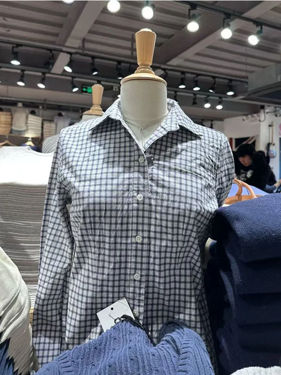 Dark Blue Plaid Cinched Blouse Women Autumn Turndown Collar Single Breasted Blouse Preppy Style Vintage Casual Long Sleeve Shirt
Dark Blue Plaid Cinched Blouse Women Autumn Turndown Collar Single Breasted Blouse Preppy Style Vintage Casual Long Sleeve Shirt
