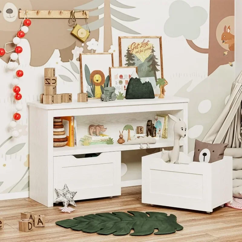 Органайзер для хранения игрушек для мальчиков и девочек с ящиками, напольный ящик для игрушек с колесами и открытой полкой, ящик для хранения детской комнаты
Органайзер для хранения игрушек для мальчиков и девочек с ящиками, напольный ящик для игрушек с колесами и открытой полкой, ящик для хранения детской комнаты