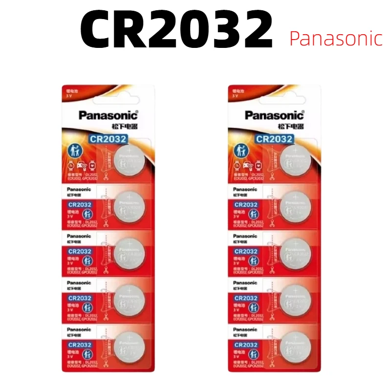 Panasonic Original CR2032 3V Lithium Button Coin Battery for Calculator Toys Car Remote Watch
Panasonic Original CR2032 3V Lithium Button Coin Battery for Calculator Toys Car Remote Watch
