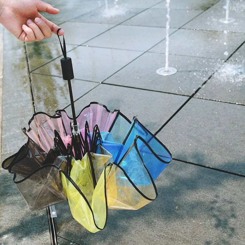 umbrella Colorful transparent automatic umbrella Travel lightweight folding umbrella Wind and rain resistant three fold umbrella
umbrella Colorful transparent automatic umbrella Travel lightweight folding umbrella Wind and rain resistant three fold umbrella