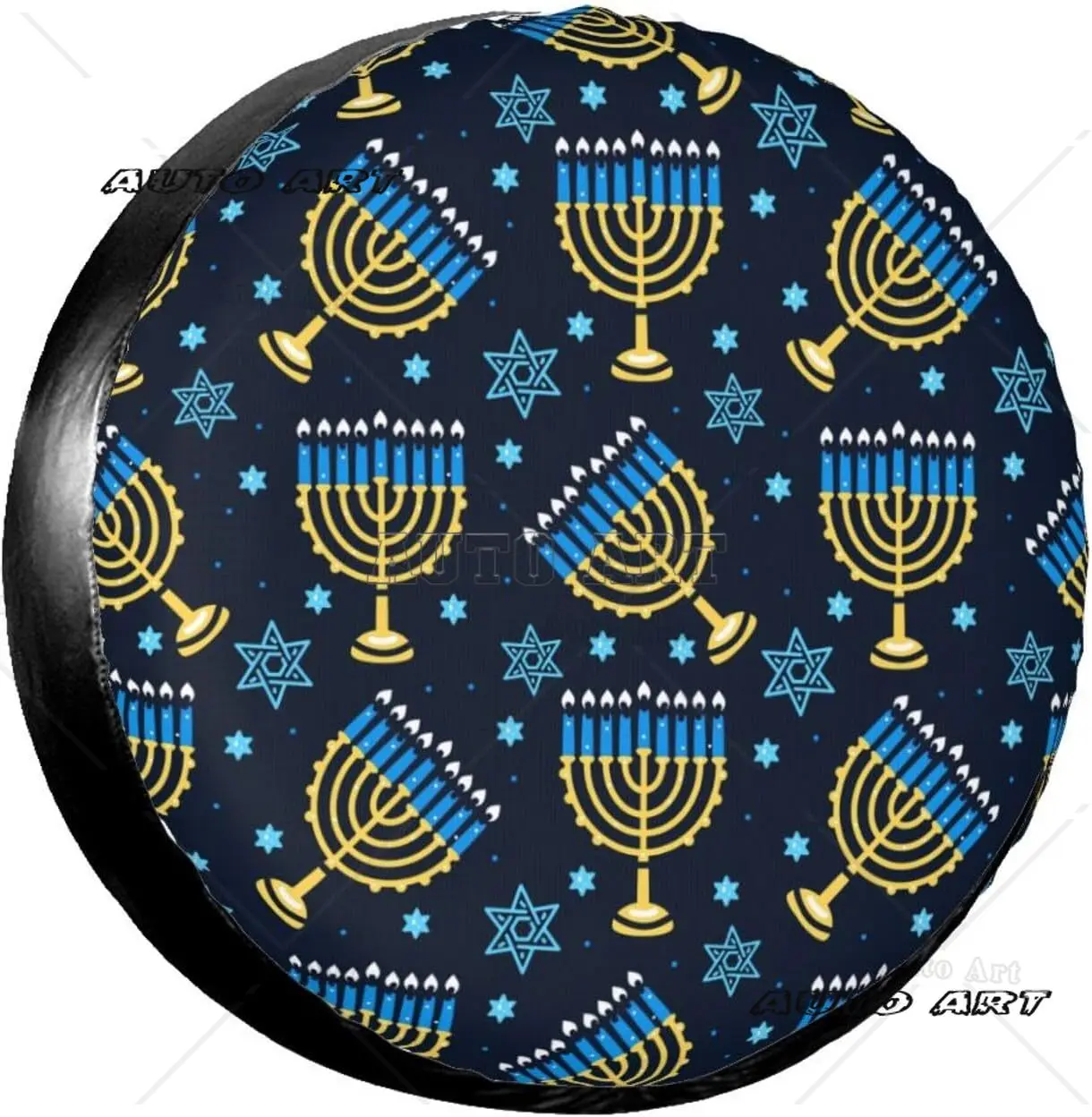 Happy Hanukkah Star Spare Tire Cover Jewish Holidays Wheel Tire Covers Universal Fit for Truck Camper Travel Trailer Accessorie
Happy Hanukkah Star Spare Tire Cover Jewish Holidays Wheel Tire Covers Universal Fit for Truck Camper Travel Trailer Accessorie