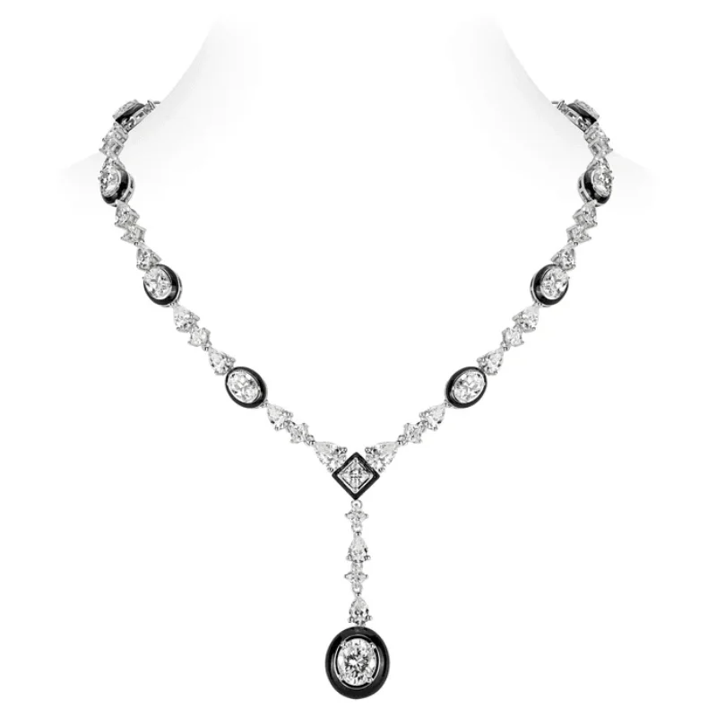 Bellux 925, серебряная цепочка, кулон, синтетический циркон, эмаль, черный и белый бриллиант, Y-образная форма, ожерелье, ювелирный аксессуар
Bellux 925, серебряная цепочка, кулон, синтетический циркон, эмаль, черный и белый бриллиант, Y-образная форма, ожерелье, ювелирный аксессуар