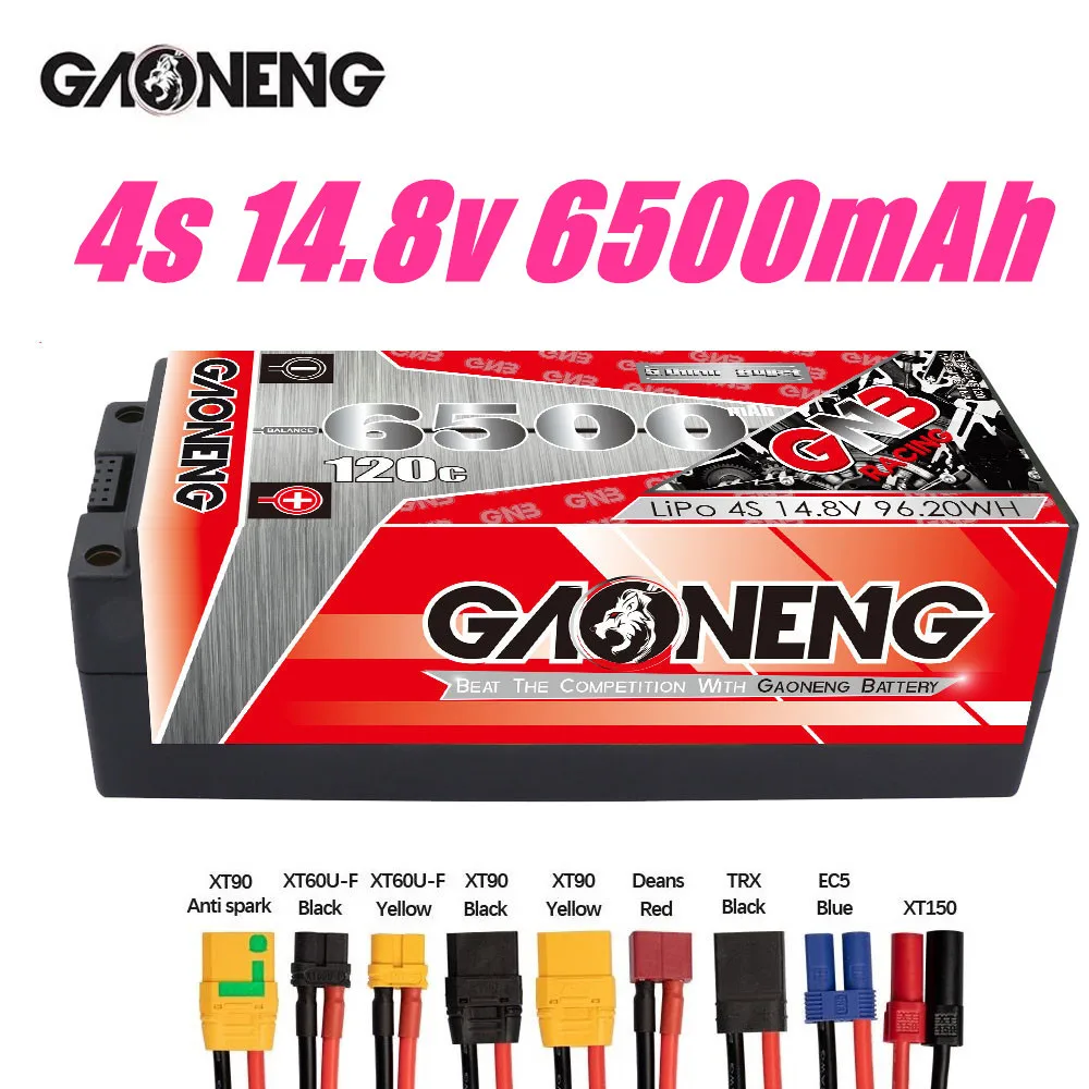 14.8v Rechargeable Battery 6500mAh 120c/240c For RC Racing Cars Four Drive Off-Road Spare Parts GNB 4s Lipo Battery
14.8v Rechargeable Battery 6500mAh 120c/240c For RC Racing Cars Four Drive Off-Road Spare Parts GNB 4s Lipo Battery
