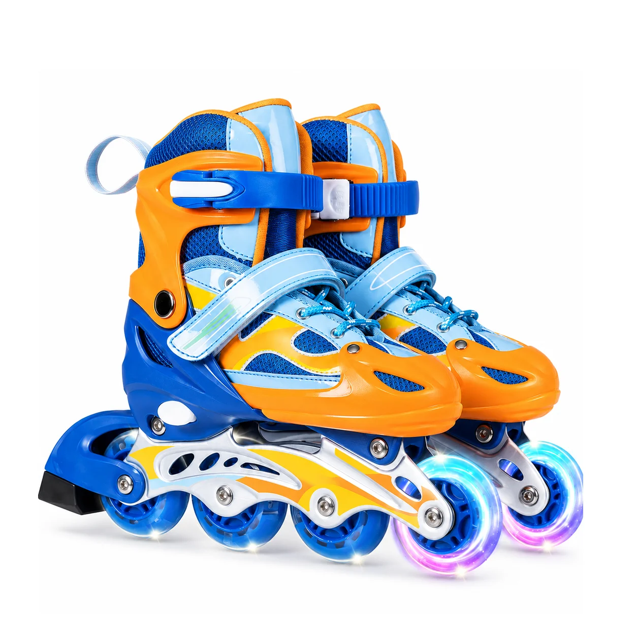 Kids Inline Skates Adjustable Roller Skates for Boys Girls with Single Flash PVC Wheels Aluminum Frame Safe Outdoor Shoes
Kids Inline Skates Adjustable Roller Skates for Boys Girls with Single Flash PVC Wheels Aluminum Frame Safe Outdoor Shoes