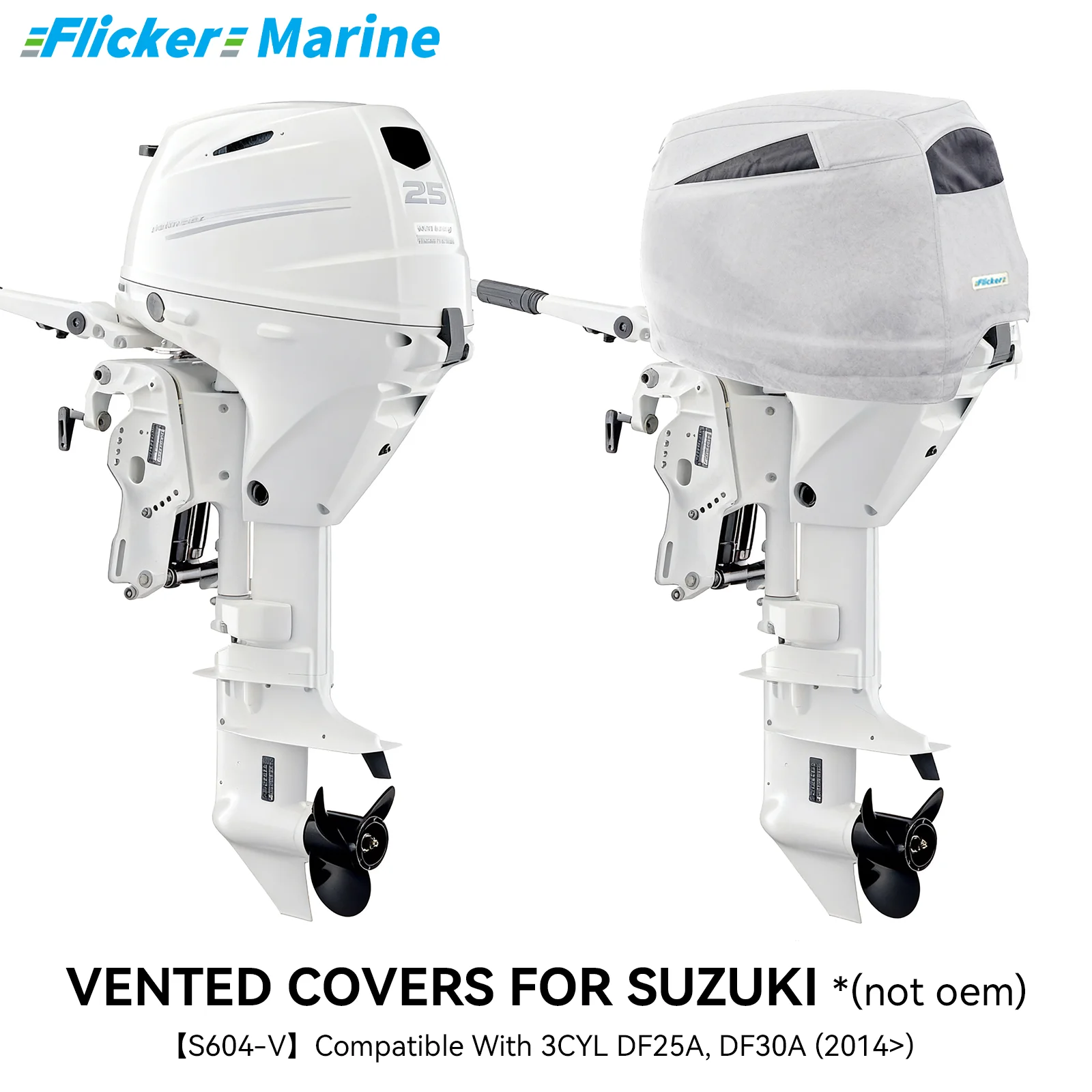 Flicker Vented Outboard Engine Cover Compatible With Suzuki DF25A DF30A, Marine Canvas, Fleece Lining, Waterproof UV Resistant
Flicker Vented Outboard Engine Cover Compatible With Suzuki DF25A DF30A, Marine Canvas, Fleece Lining, Waterproof UV Resistant