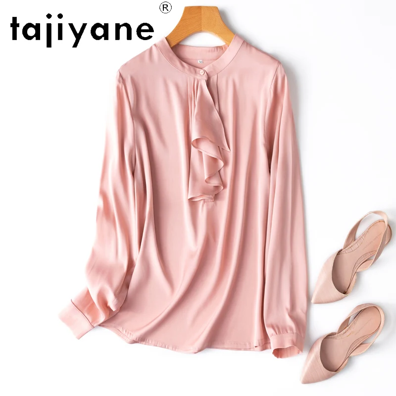 TAJIYANE 93% Mulberry Silk 19 Mommes Blouse High Quality Pink Tops for Woman Spring Long Sleeve Shirts 2025 Womens Clothes 블라우스
TAJIYANE 93% Mulberry Silk 19 Mommes Blouse High Quality Pink Tops for Woman Spring Long Sleeve Shirts 2025 Womens Clothes 블라우스