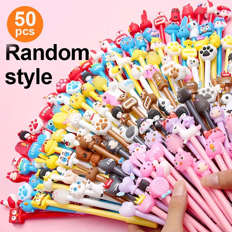 50 шариковых ручек с героями мультфильмов, мультяшный колпачок для ручки, защищает голову ручки, гладкая чернила, без помех, подходит для письма домашних заданий и т. д. 
50 шариковых ручек с героями мультфильмов, мультяшный колпачок для ручки, защищает голову ручки, гладкая чернила, без помех, подходит для письма домашних заданий и т. д.