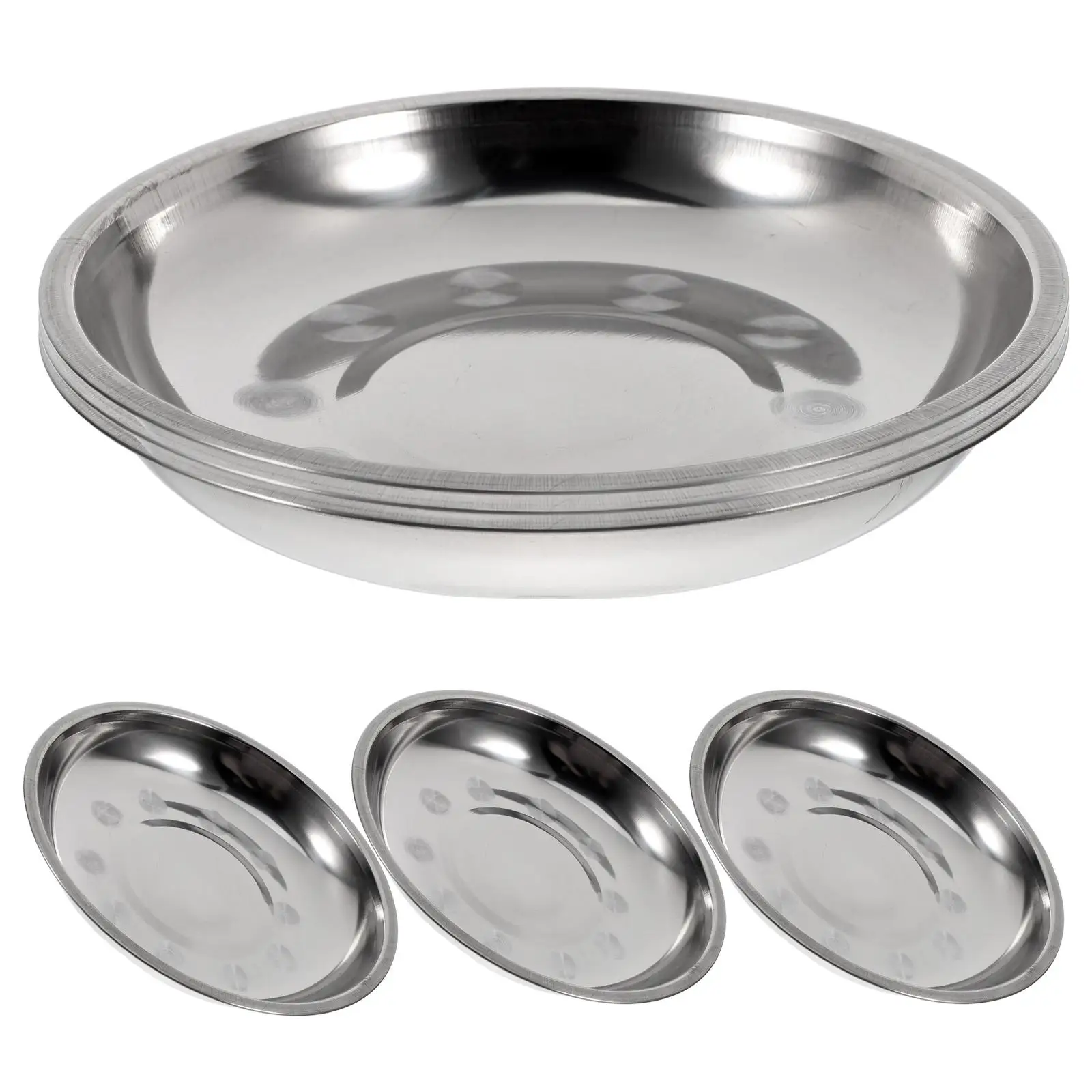 6 Pcs BBQ Tray Round Kitchen Food Container Plate Stainless Steel Large Bowl Salad Storage Supplies Dining Set
6 Pcs BBQ Tray Round Kitchen Food Container Plate Stainless Steel Large Bowl Salad Storage Supplies Dining Set