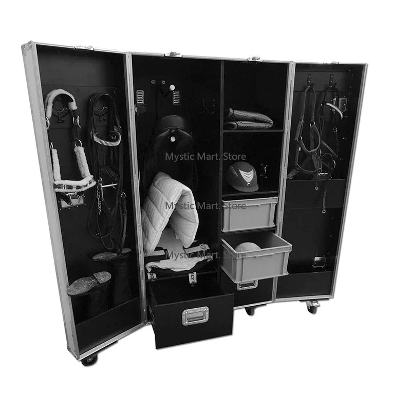 Portable Mobile Aluminum Tack Trunk / Double Door Saddle Tack Locker Case
Portable Mobile Aluminum Tack Trunk / Double Door Saddle Tack Locker Case