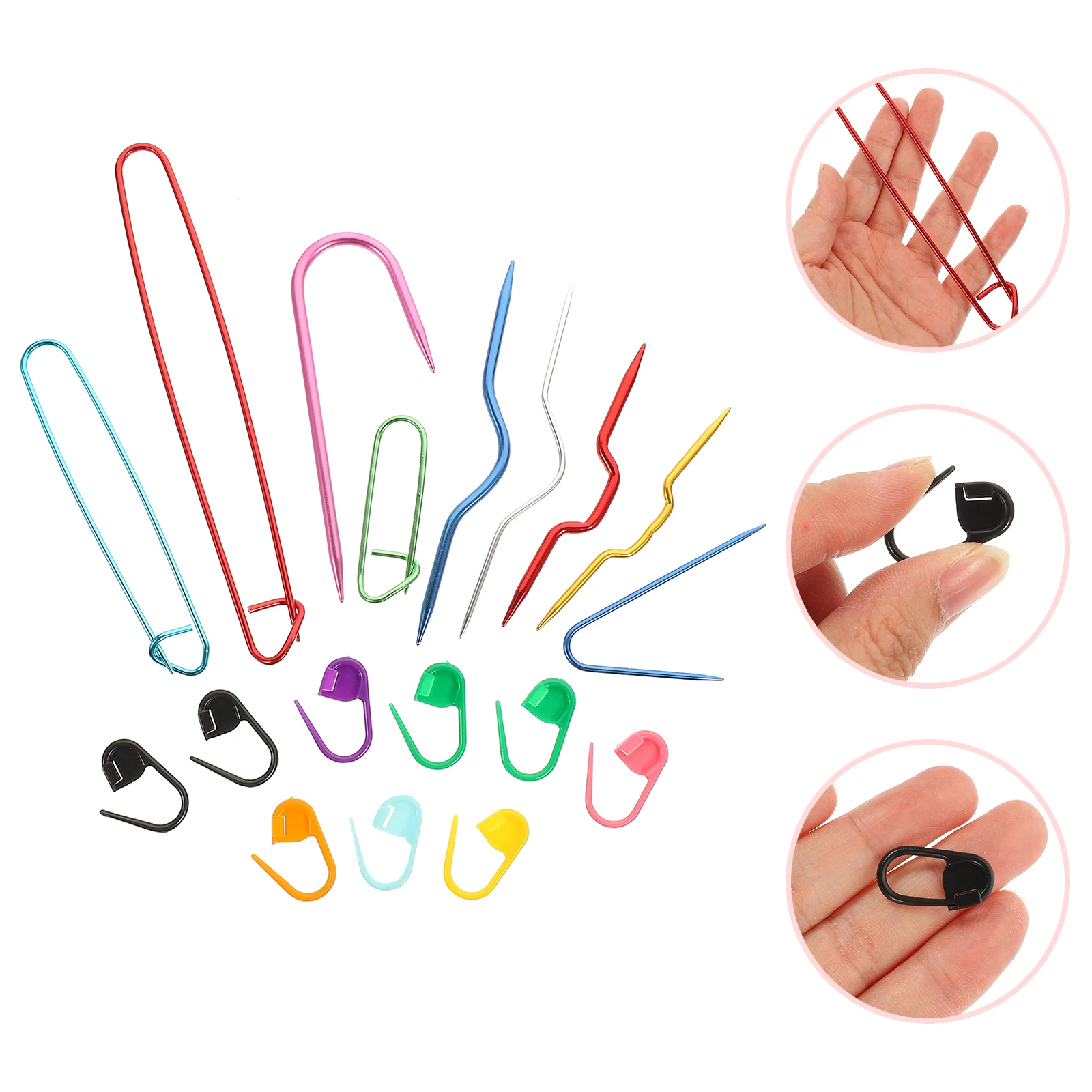 1 set Lightweight Portable U shaped Needle Safety Pins for Knitting Cable Stitch Holders Plastic Marker Buckles Easy Use DIY
1 set Lightweight Portable U shaped Needle Safety Pins for Knitting Cable Stitch Holders Plastic Marker Buckles Easy Use DIY