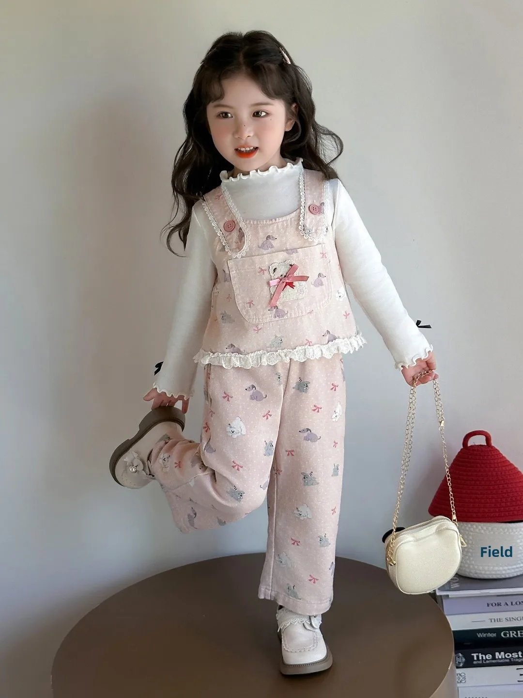 Girls' Faionable Dog Print Long Sve Base irt And Straight Leg Pants Tee Piece Set Spring Season Breathable Comfortable
Girls' Faionable Dog Print Long Sve Base irt And Straight Leg Pants Tee Piece Set Spring Season Breathable Comfortable