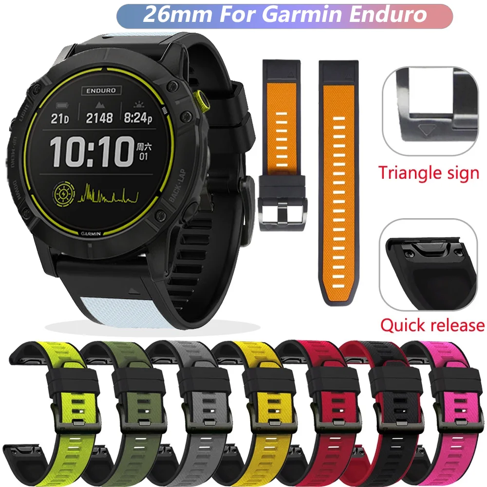 26mm Silicone Strap For Garmin Enduro Tactix Bravo Descent Mk2i Smart Watch Wristband Quick Release Fenix 5X 6X Pro Solar Band
26mm Silicone Strap For Garmin Enduro Tactix Bravo Descent Mk2i Smart Watch Wristband Quick Release Fenix 5X 6X Pro Solar Band