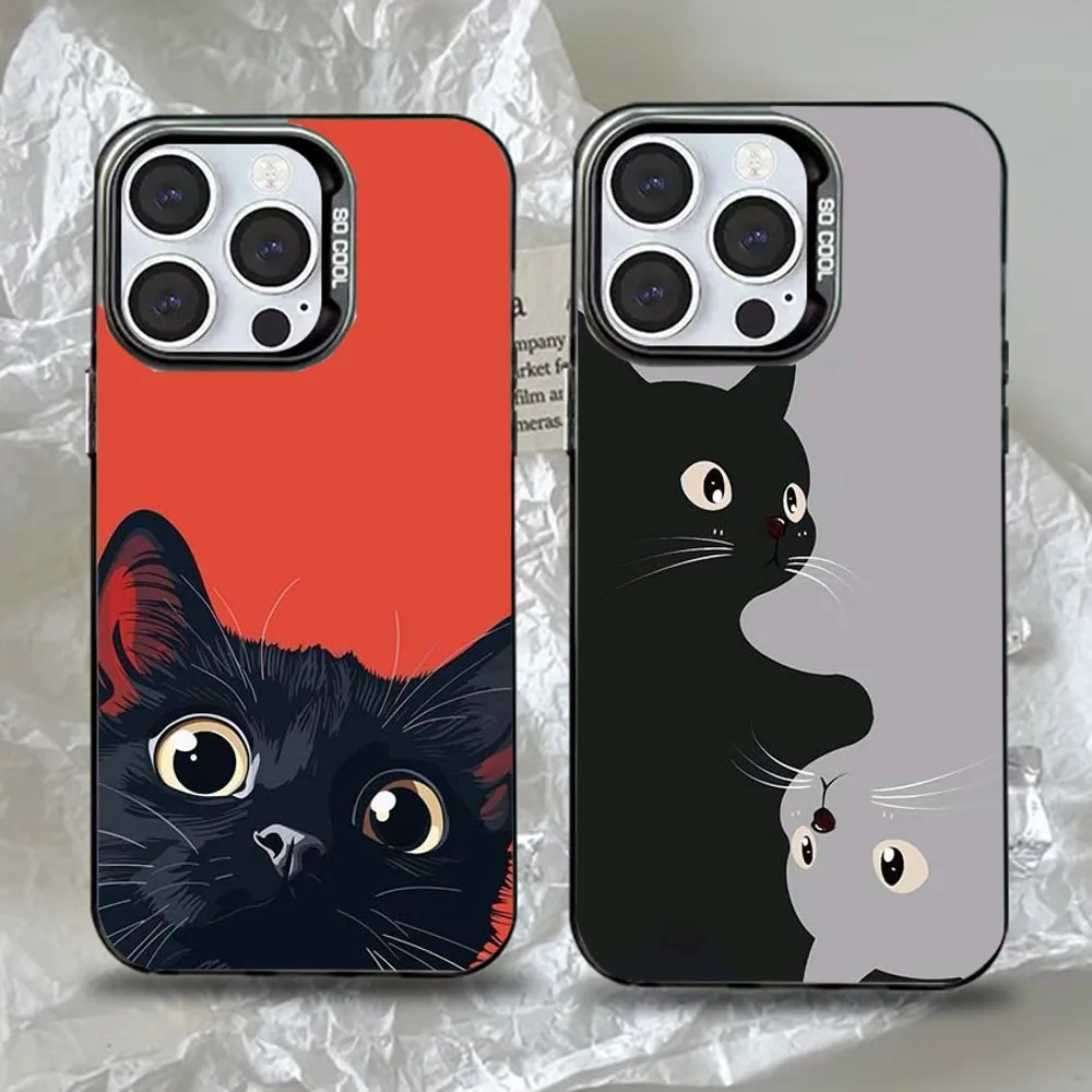 Cartoon Cute Animal Cat Phone Case For iPhone 16,15,14,13,12,11,Pro,Max,Plus,Mini,XS,SE Anti Fall Black Matte Hard Bumper
Cartoon Cute Animal Cat Phone Case For iPhone 16,15,14,13,12,11,Pro,Max,Plus,Mini,XS,SE Anti Fall Black Matte Hard Bumper