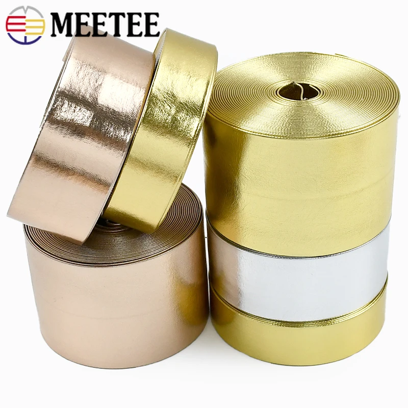 5M Meetee 5-50mm Faux PU Leather Webbing Tape Sewing Bag Strap Bias Binding Gold Silver Band Garment Decoration Rope Accessories
5M Meetee 5-50mm Faux PU Leather Webbing Tape Sewing Bag Strap Bias Binding Gold Silver Band Garment Decoration Rope Accessories