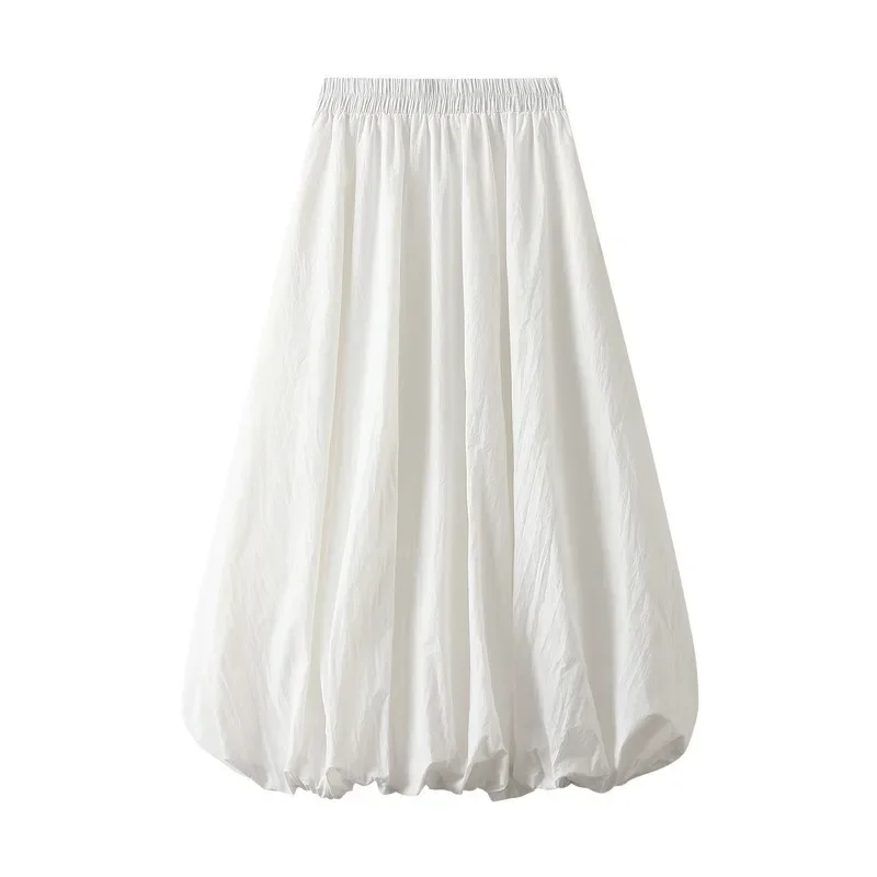 Spring 2025 New Skinny High Waist Bun Skirts Female Lantern Solid Midi Skirt Korean Fashion Casual Loose A-Line Skirt Women
Spring 2025 New Skinny High Waist Bun Skirts Female Lantern Solid Midi Skirt Korean Fashion Casual Loose A-Line Skirt Women
