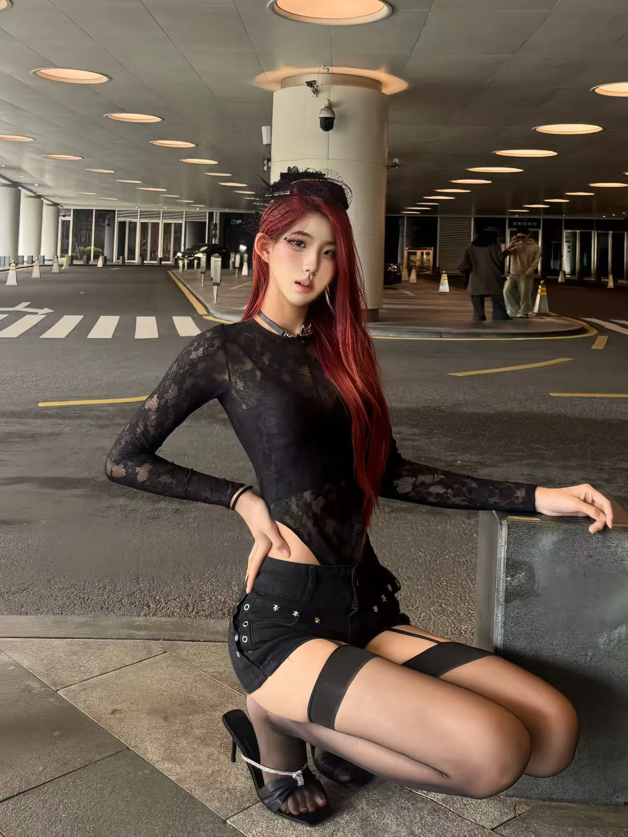 Anti-Aging Lace Bodysuit Sexy Girl Top Jennie Style High Waist Short Pants Polyester Fiber Straight Cut Spring Collection
Anti-Aging Lace Bodysuit Sexy Girl Top Jennie Style High Waist Short Pants Polyester Fiber Straight Cut Spring Collection