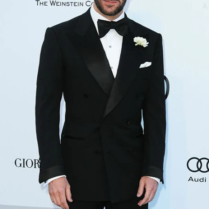 Two Piece Black Business Party Men Suits Double Breasted Formal Style Custom Made Wedding Groom Tuxedos Jacket Pants
Two Piece Black Business Party Men Suits Double Breasted Formal Style Custom Made Wedding Groom Tuxedos Jacket Pants