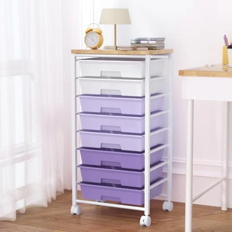 Rolling Cart with 8 Drawers, Storage Drawers Cart with Wooden Tabletop and Lockable Wheels, Craft Storage for Living Room, Offi
Rolling Cart with 8 Drawers, Storage Drawers Cart with Wooden Tabletop and Lockable Wheels, Craft Storage for Living Room, Offi