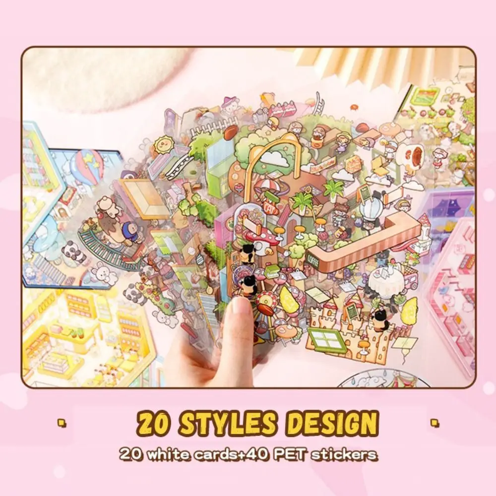 20-in-1 Miniature Landscape Sticker Collection Decompression Cartoon DIY Cabin Scene Sticker PET Miniature Scene Collage Gift
20-in-1 Miniature Landscape Sticker Collection Decompression Cartoon DIY Cabin Scene Sticker PET Miniature Scene Collage Gift