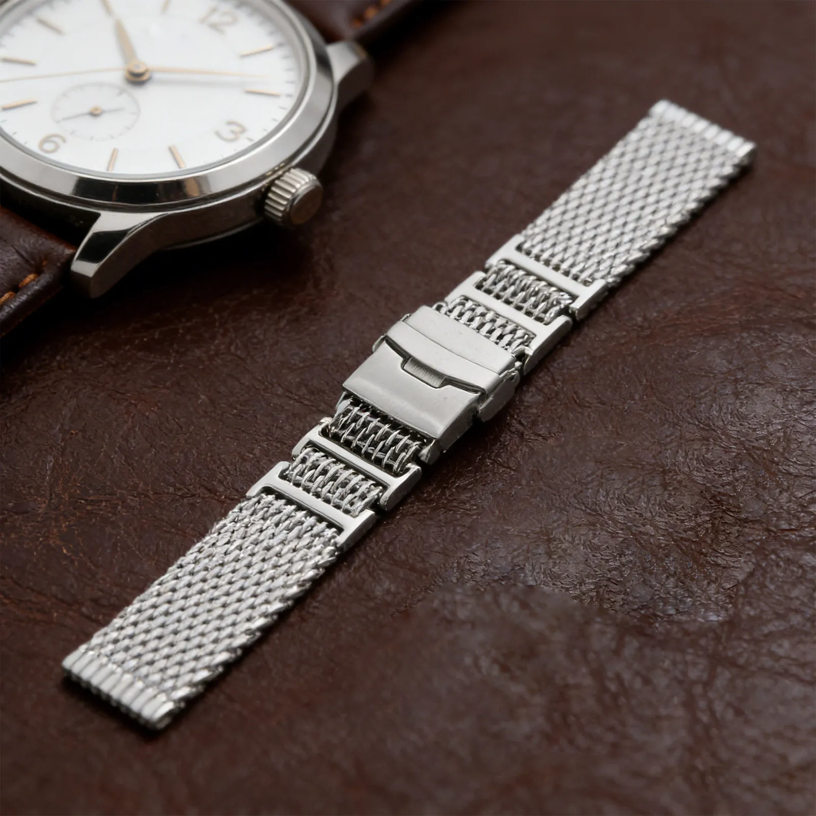 22Mm Stainless Steel Shark Mesh Watch Band Strap Replacement for Most Watches Luxury Elegant Wrist Bracelet Silver
22Mm Stainless Steel Shark Mesh Watch Band Strap Replacement for Most Watches Luxury Elegant Wrist Bracelet Silver