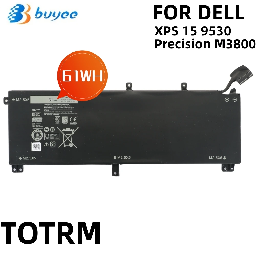 NEW T0TRM TOTRM Laptop Battery For Dell XPS 15 9530 9535 Precision M3800 Mobile WorkStation H76MV 7D1WJ 245RR 11.1V 61WH 6-CELL
NEW T0TRM TOTRM Laptop Battery For Dell XPS 15 9530 9535 Precision M3800 Mobile WorkStation H76MV 7D1WJ 245RR 11.1V 61WH 6-CELL