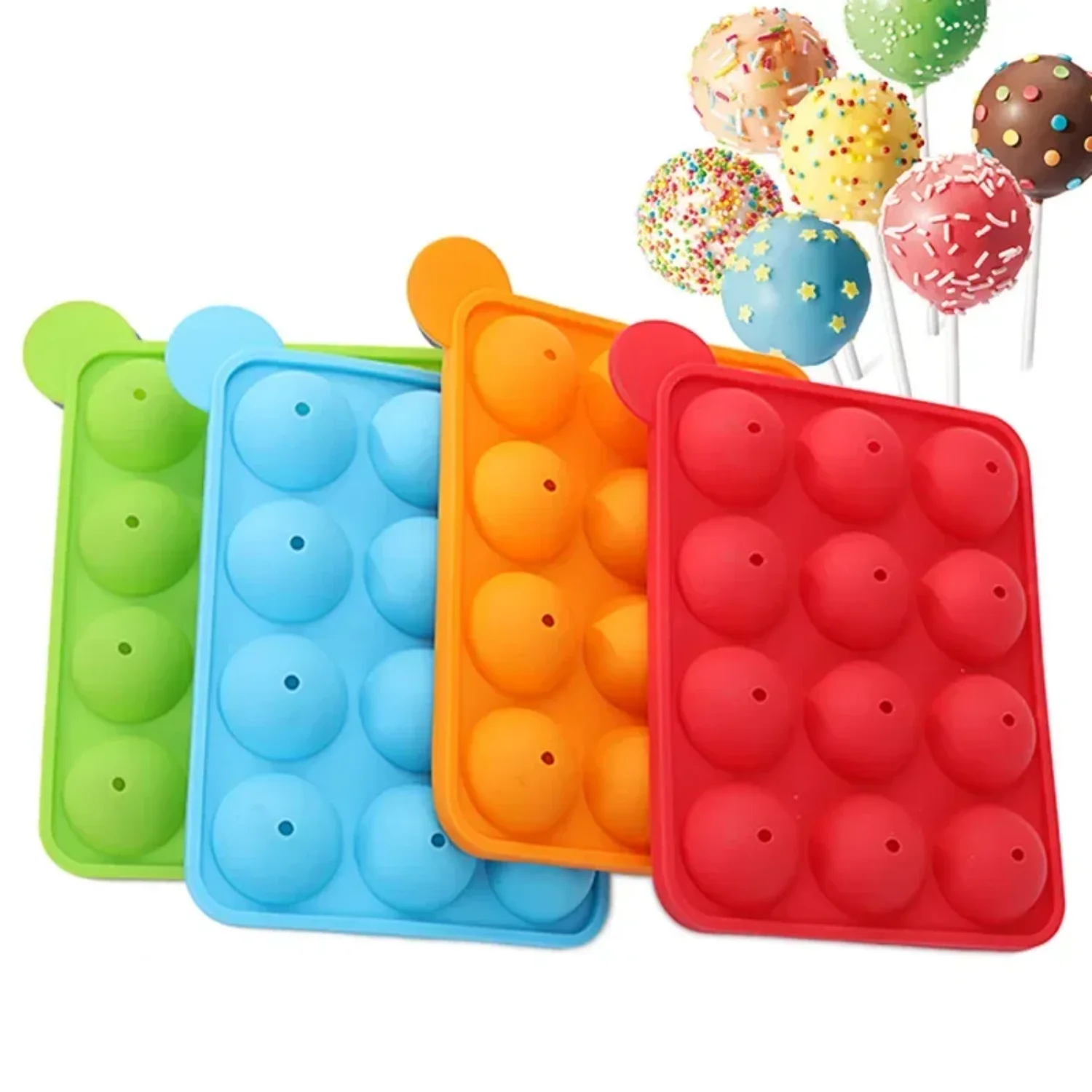 12 Hole Silicone Cake Mold Ball Shaped Silicone Lollipop Chocolate Cake Baking Ice Cube Maker Ice Tray Stick Tool Silicone Mold
12 Hole Silicone Cake Mold Ball Shaped Silicone Lollipop Chocolate Cake Baking Ice Cube Maker Ice Tray Stick Tool Silicone Mold