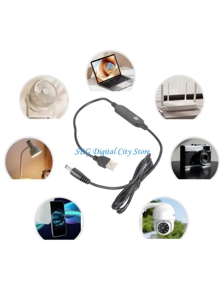 U75B USB5V To DC5525 12V Converter Cable With 5.5x2.5mm Plug For Fan LED Light
U75B USB5V To DC5525 12V Converter Cable With 5.5x2.5mm Plug For Fan LED Light