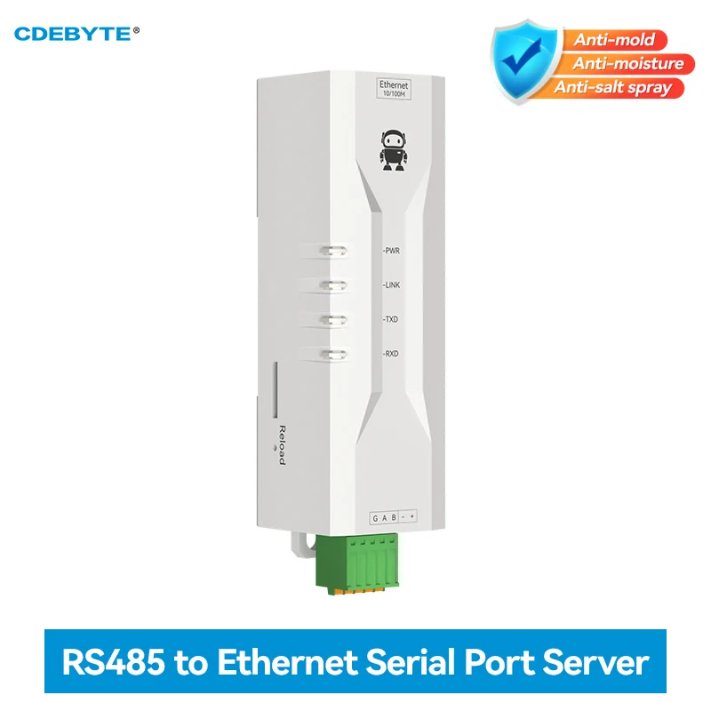 Последовательный сервер RS485 к Ethernet, 8-28 В постоянного тока CDEBYTE NE2-D11, сверхмалый объем, MQTT, IOT-связь, шлюз ModBus TCP/IP к RTU
Последовательный сервер RS485 к Ethernet, 8-28 В постоянного тока CDEBYTE NE2-D11, сверхмалый объем, MQTT, IOT-связь, шлюз ModBus TCP/IP к RTU