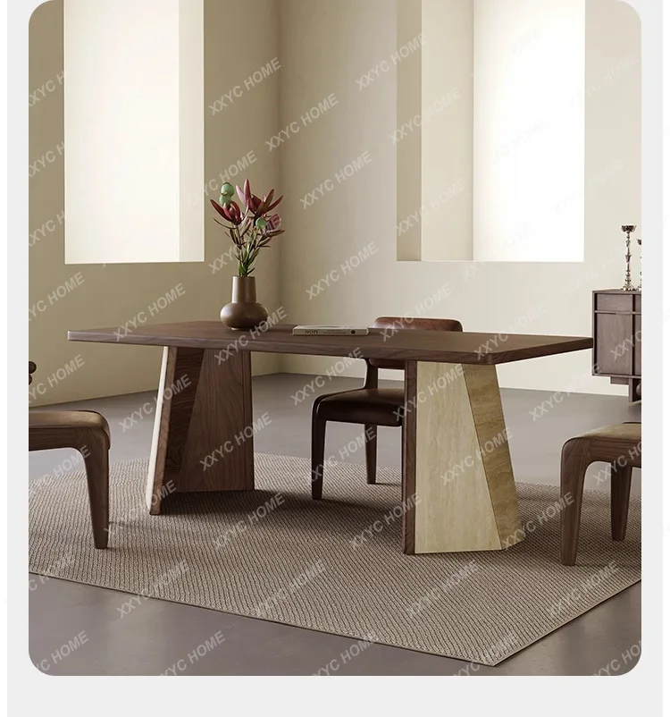 HMJ solid wood rock slab dining table modern simple household small apartment high-end rectangular rock slab table
HMJ solid wood rock slab dining table modern simple household small apartment high-end rectangular rock slab table