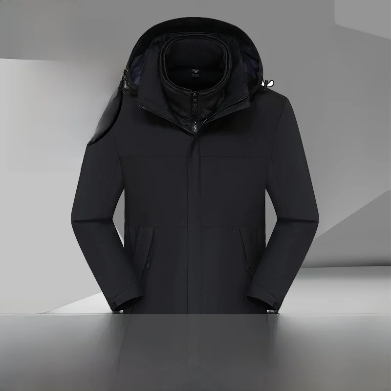 Men's Tee-in-One Detachable Silver Fur Lined Thiened Autumn Winter Outdoor Climbing Jaet Color Blo Design Parka
Men's Tee-in-One Detachable Silver Fur Lined Thiened Autumn Winter Outdoor Climbing Jaet Color Blo Design Parka