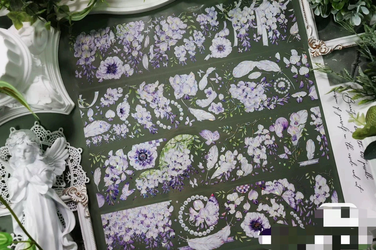 Stock Clear Purple Wisteria Shiny Maste Washi Pet Tape Decorative Stickers Collage Diy Card Scrapbooking
Stock Clear Purple Wisteria Shiny Maste Washi Pet Tape Decorative Stickers Collage Diy Card Scrapbooking