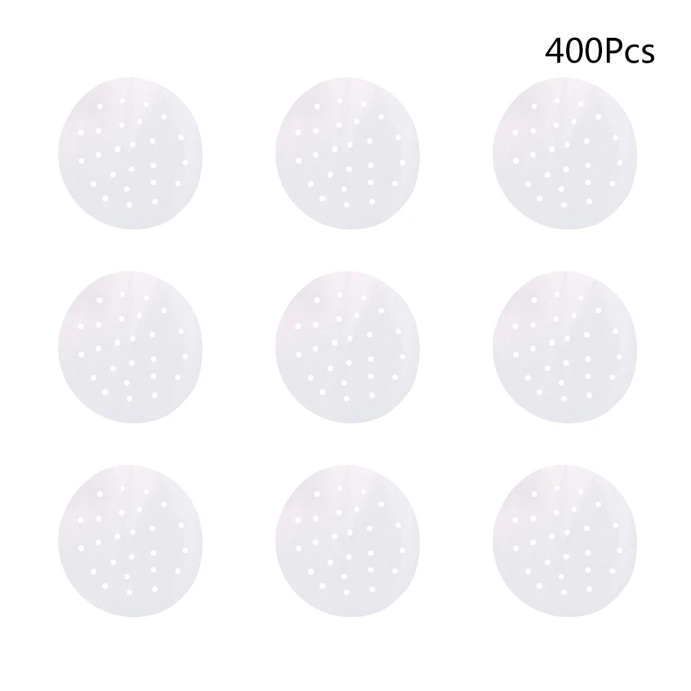 400 PCS Steamer Paper Perforated Mat Round Steaming Papers Liners Dumpling Mats 
400 PCS Steamer Paper Perforated Mat Round Steaming Papers Liners Dumpling Mats