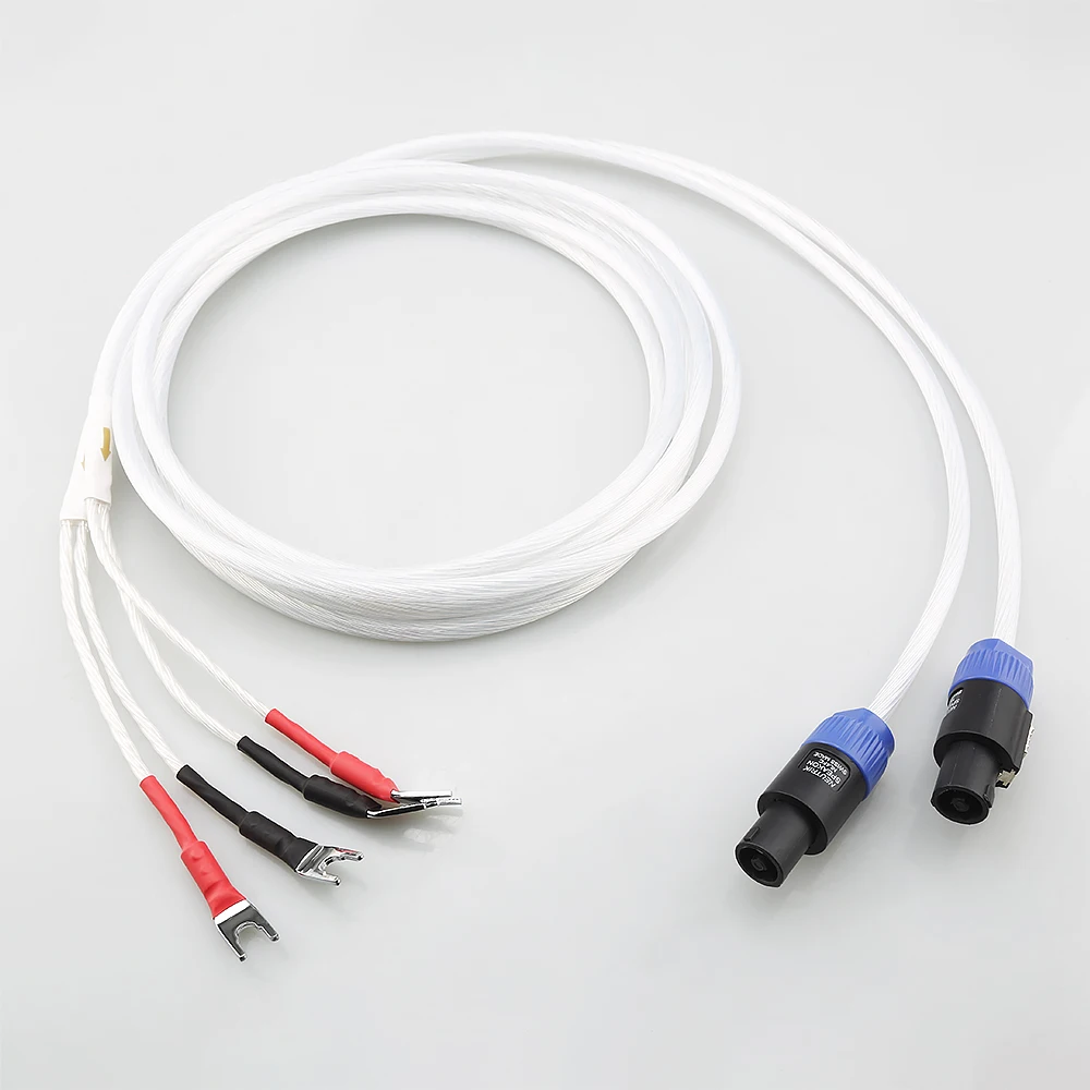 1Pair HIFI 5N OCC Silver Plated Subwoofer Cable Sub Speaker Cable Speakon to spade Audiophile for REL/MJ Acoustics
1Pair HIFI 5N OCC Silver Plated Subwoofer Cable Sub Speaker Cable Speakon to spade Audiophile for REL/MJ Acoustics