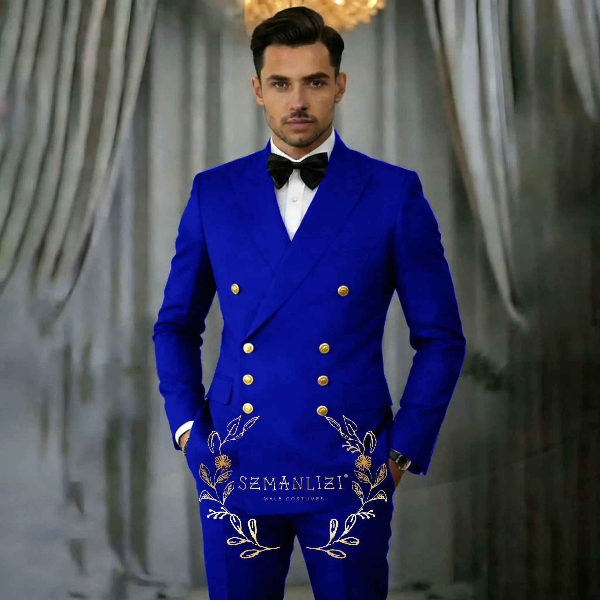 Royal Blue Double Breasted Men Business Suit Groom Groomsman Wedding Party Formal Prom Male Tuxedos 2 Piece Set Jacket Pants
Royal Blue Double Breasted Men Business Suit Groom Groomsman Wedding Party Formal Prom Male Tuxedos 2 Piece Set Jacket Pants