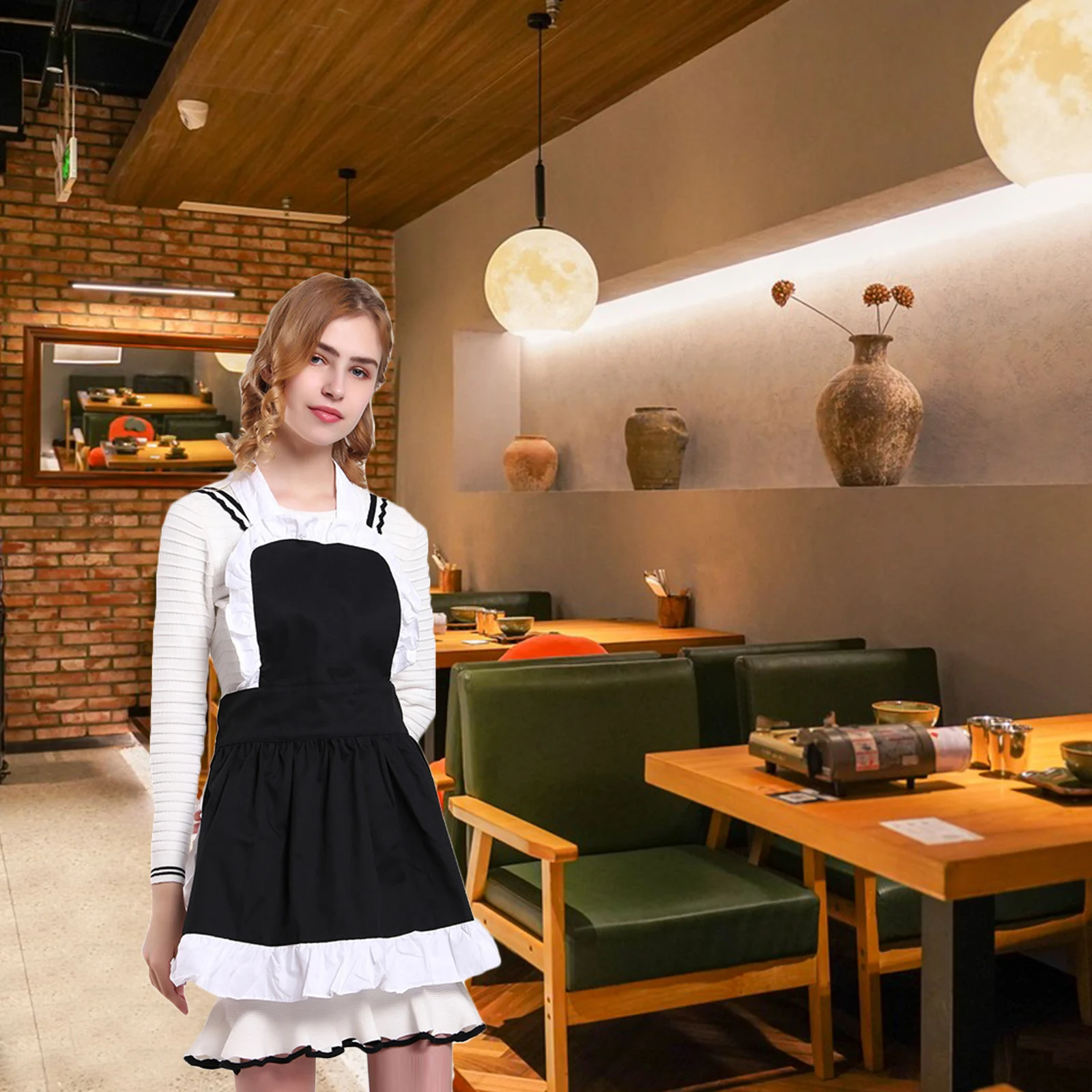 Full Cotton Apron with Ruffle Edge Multifunction Stylish Aprons for Women Chef Cooking
Full Cotton Apron with Ruffle Edge Multifunction Stylish Aprons for Women Chef Cooking