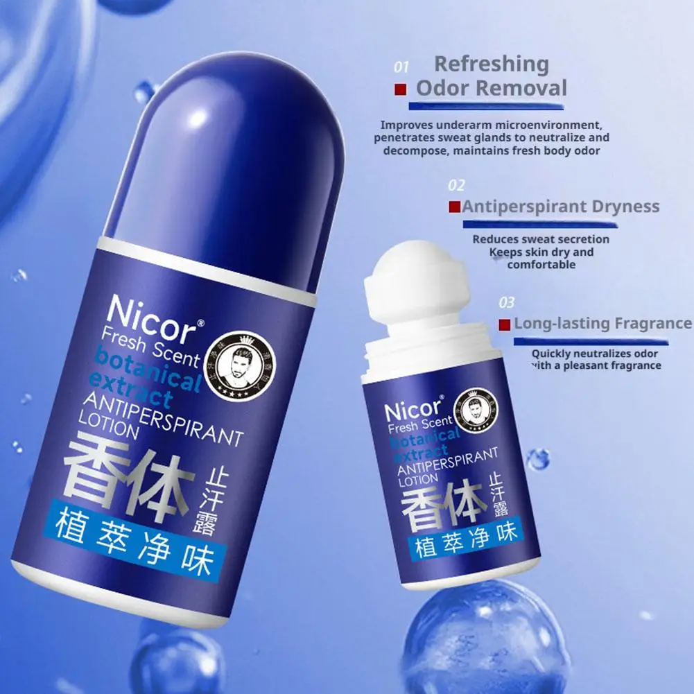 Men's Deodorant Roll-on Sweating Odor Remover Underarm Body Deodorant Roll On Package Fast Dry Lasting Portable Refresh 50/60ml
Men's Deodorant Roll-on Sweating Odor Remover Underarm Body Deodorant Roll On Package Fast Dry Lasting Portable Refresh 50/60ml