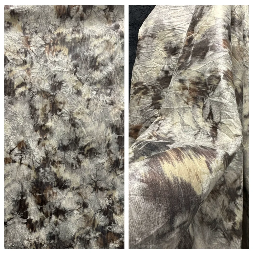 Bark Texture Soft Glossy Fashion Fabric for Wrinkled Designer Arts Crafts Sewing Fabrics Cloth Per Meter Spandex Material
Bark Texture Soft Glossy Fashion Fabric for Wrinkled Designer Arts Crafts Sewing Fabrics Cloth Per Meter Spandex Material