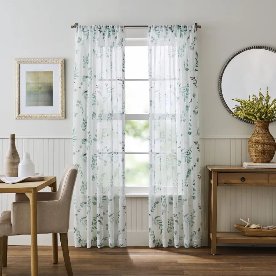 Maddison Curtain Panel Pair Green Pole Top Sheer Indoor Adult 2 Piece Set 50" x 95"
Maddison Curtain Panel Pair Green Pole Top Sheer Indoor Adult 2 Piece Set 50" x 95"