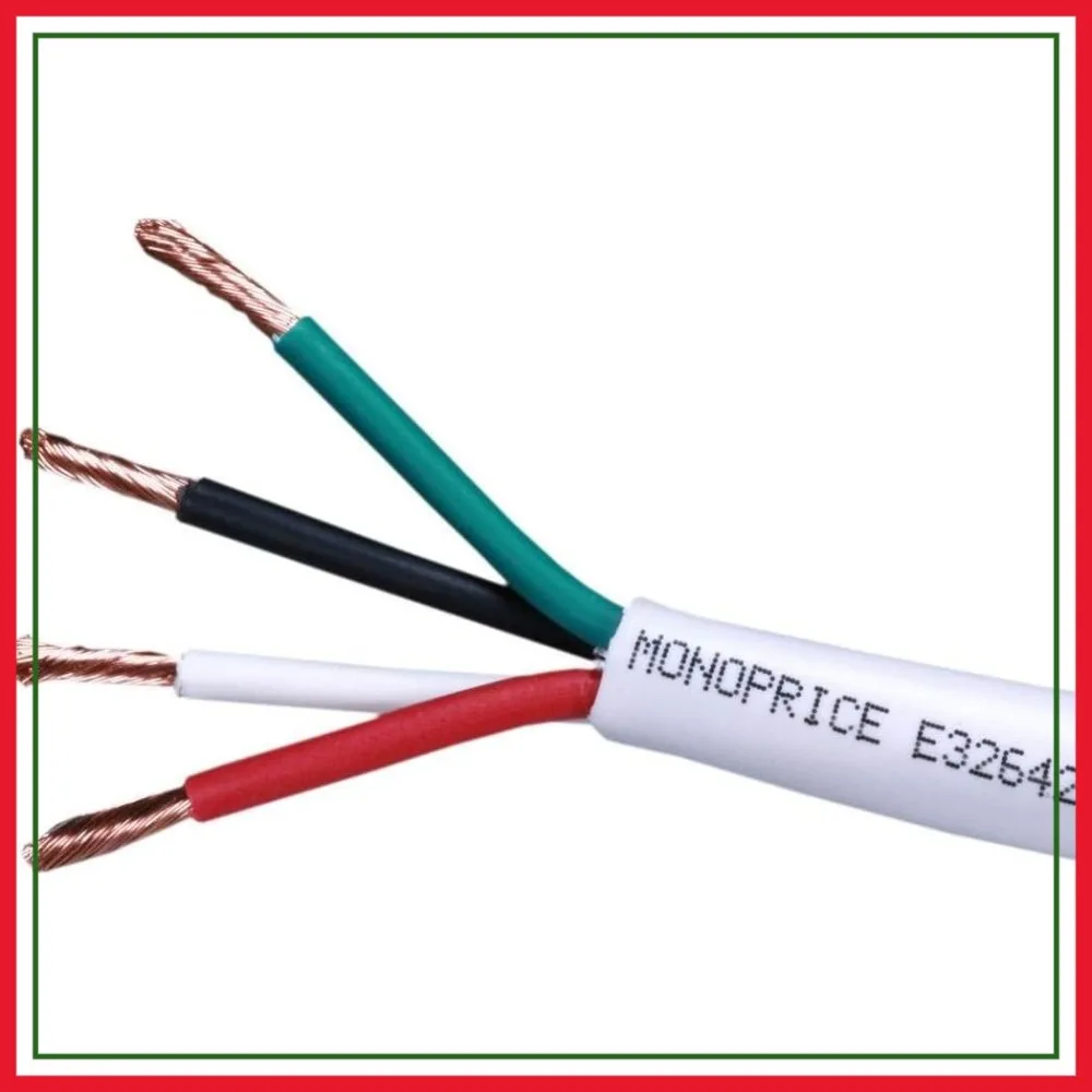 100ft 14AWG CL2 Rated 4-Conductor Loud Speaker Cable for In-Wall Installation
100ft 14AWG CL2 Rated 4-Conductor Loud Speaker Cable for In-Wall Installation
