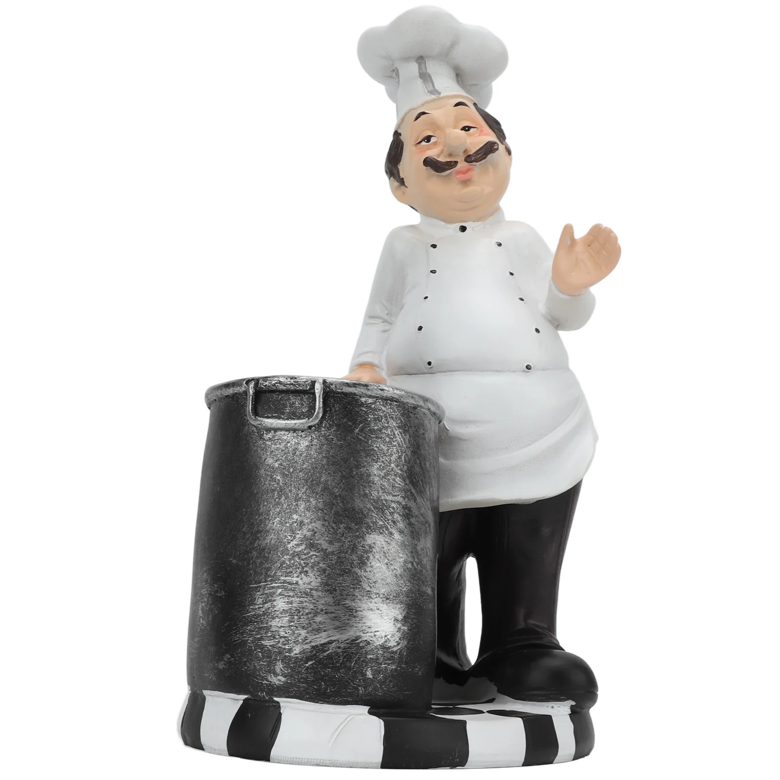 Chef Statue Synthetic Resin Exquisite Chef Pushing Bucket Shape Decorative Ornament For Home Kitchen Restaurant
Chef Statue Synthetic Resin Exquisite Chef Pushing Bucket Shape Decorative Ornament For Home Kitchen Restaurant