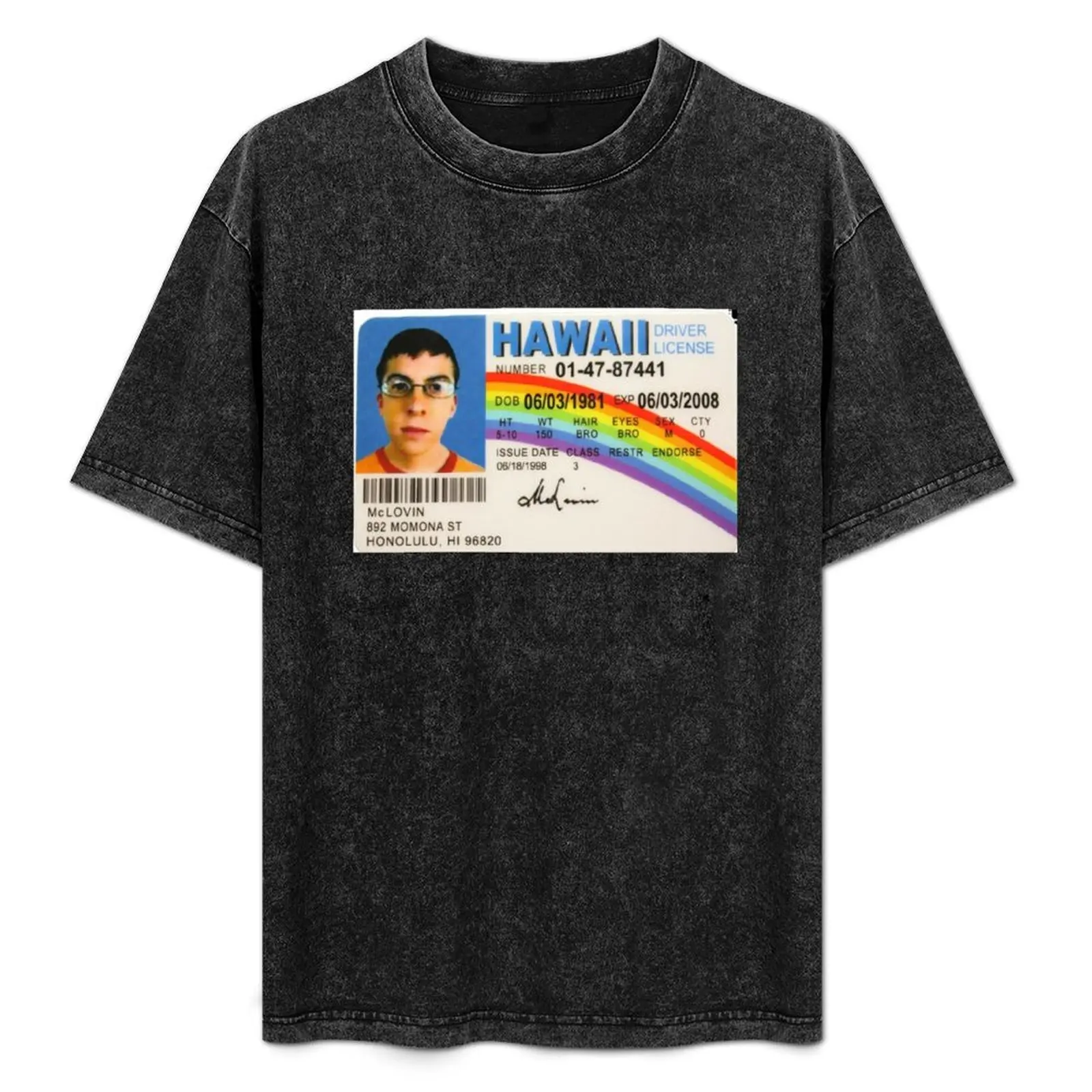 McLovin ID T-Shirt Work Outdoor T-Shirt for Men
McLovin ID T-Shirt Work Outdoor T-Shirt for Men