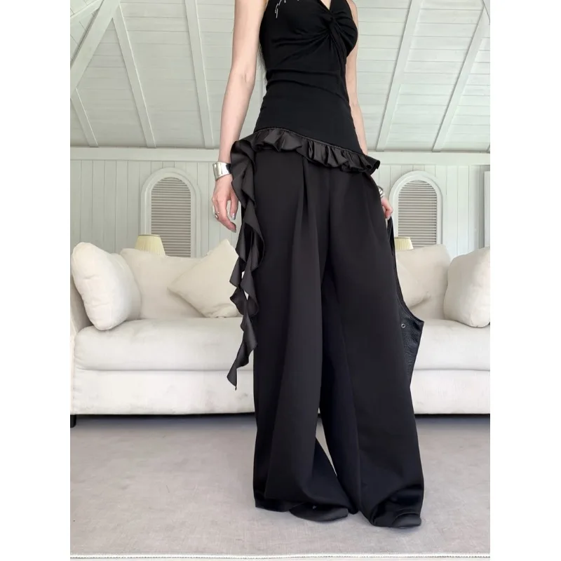 Summer 2026 Fashionable Ruffle Splicing Tassel Loose Wide Leg Pants Elastic Waist Casual Trousers Women's Soft Comfortable Co...
Summer 2026 Fashionable Ruffle Splicing Tassel Loose Wide Leg Pants Elastic Waist Casual Trousers Women's Soft Comfortable Co...