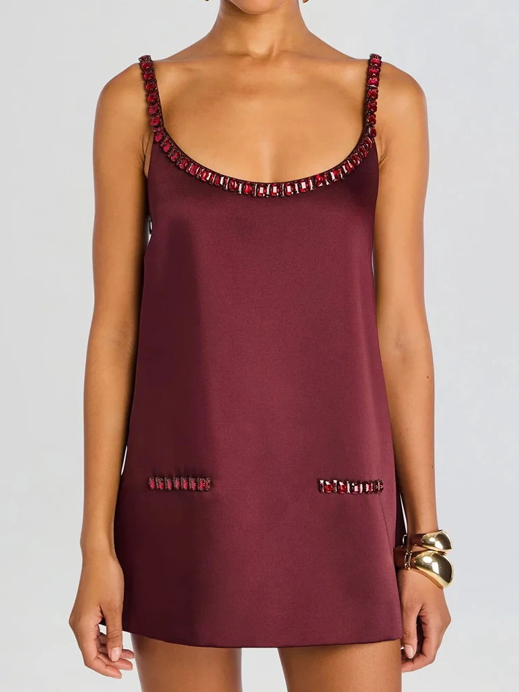 Summer Women Spaghetti Strap Mini Dress, Holiday Fashion Patchwork Chic Party Dress, Simple Sleeveless Sweet Loose Ladies Dress
Summer Women Spaghetti Strap Mini Dress, Holiday Fashion Patchwork Chic Party Dress, Simple Sleeveless Sweet Loose Ladies Dress