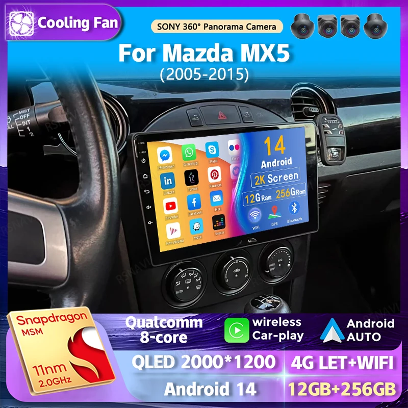 Android 14 Wi-Fi + 4G Carplay АВТО Автомобильное радио для Mazda MX-5 MX5 MX 5 NC 2005-2015 Навигация GPS-плеер Видео Стерео Мультимедиа DVD
Android 14 Wi-Fi + 4G Carplay АВТО Автомобильное радио для Mazda MX-5 MX5 MX 5 NC 2005-2015 Навигация GPS-плеер Видео Стерео Мультимедиа DVD