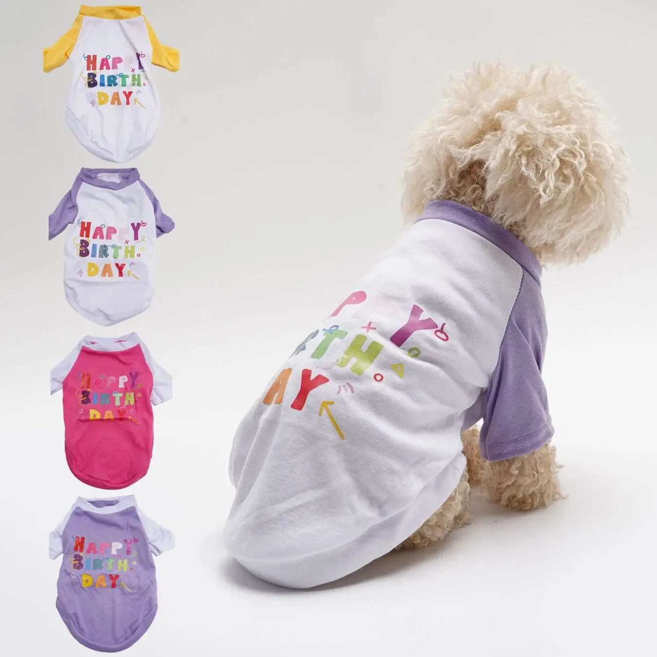 4 Pack Spring Summer Pet Clothes Classic Two-Tone Shoulder Insert Dog Head T-Shirts for Bichon Pomeranian Chihuahua Schnauzer
4 Pack Spring Summer Pet Clothes Classic Two-Tone Shoulder Insert Dog Head T-Shirts for Bichon Pomeranian Chihuahua Schnauzer