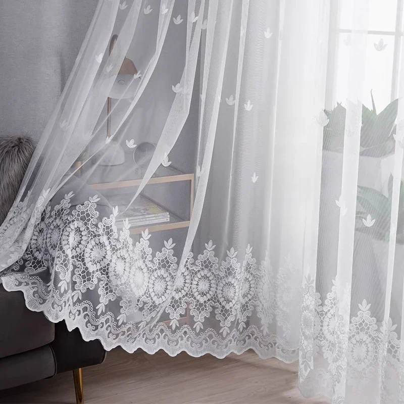 Scandinavian Embroidered Gauze Curtains for Living Room Bedroom Translucent Balcony Floating Window Partition Finished Partition
Scandinavian Embroidered Gauze Curtains for Living Room Bedroom Translucent Balcony Floating Window Partition Finished Partition